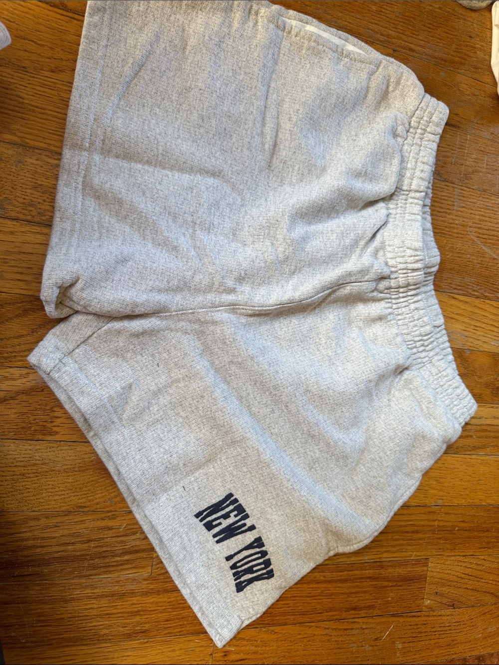 Brandy Melville Gray 'New York' Kids Knit Shorts